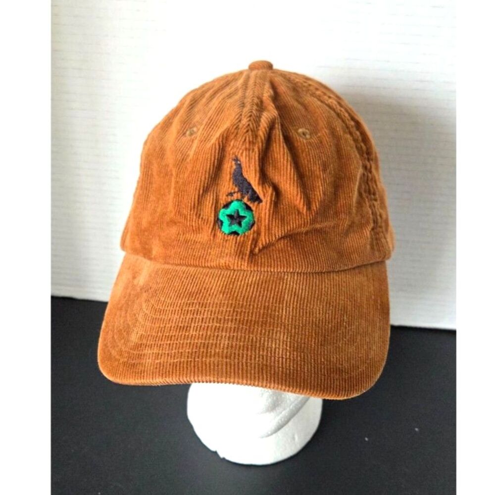 Austin Streetwear Brown Corduroy Dad Hat Verde Grackle Texas Star Soccer Cap